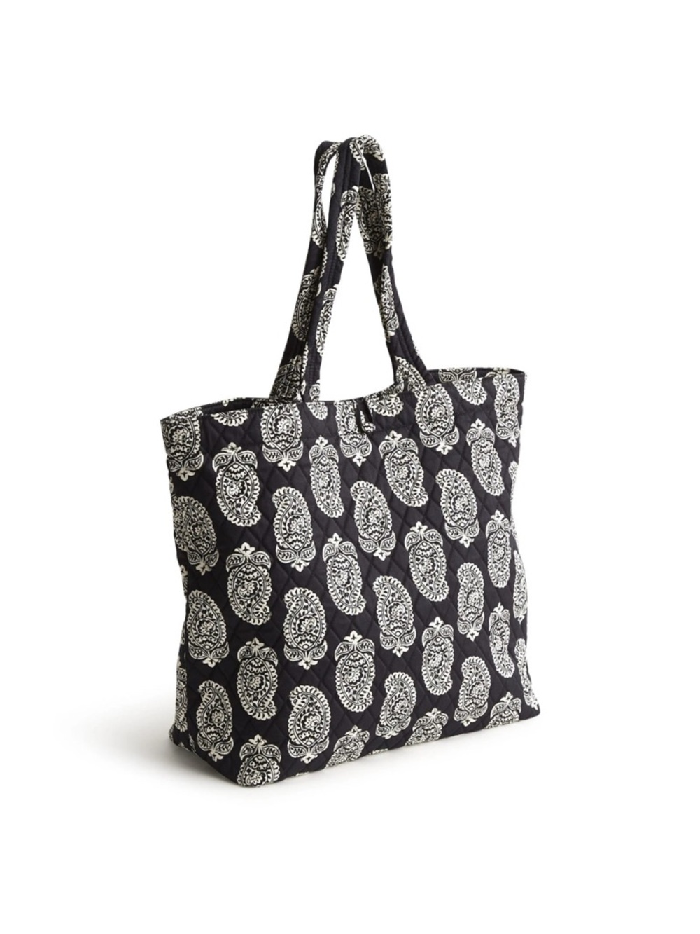 NWT Vera Bradley Iconic Vera Tote Bag Original ionic  Paisley Black White
